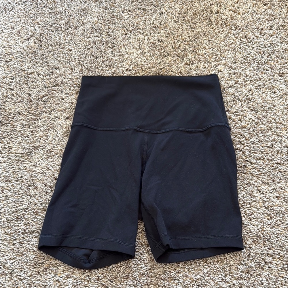 Lululemon Athletica Black Bike Shorts High-Waisted Stretch